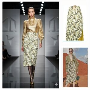 Silvia Tcherassi Yellow Floral Skirt